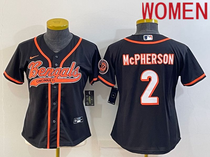 Women Cincinnati Bengals 2 Mcpherson Black 2022 Nike Co branded NFL Jerseys